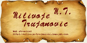 Milivoje Trujanović vizit kartica